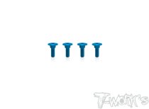 T-works 7075 Alum Servo Screw 3x7mm Light Blue